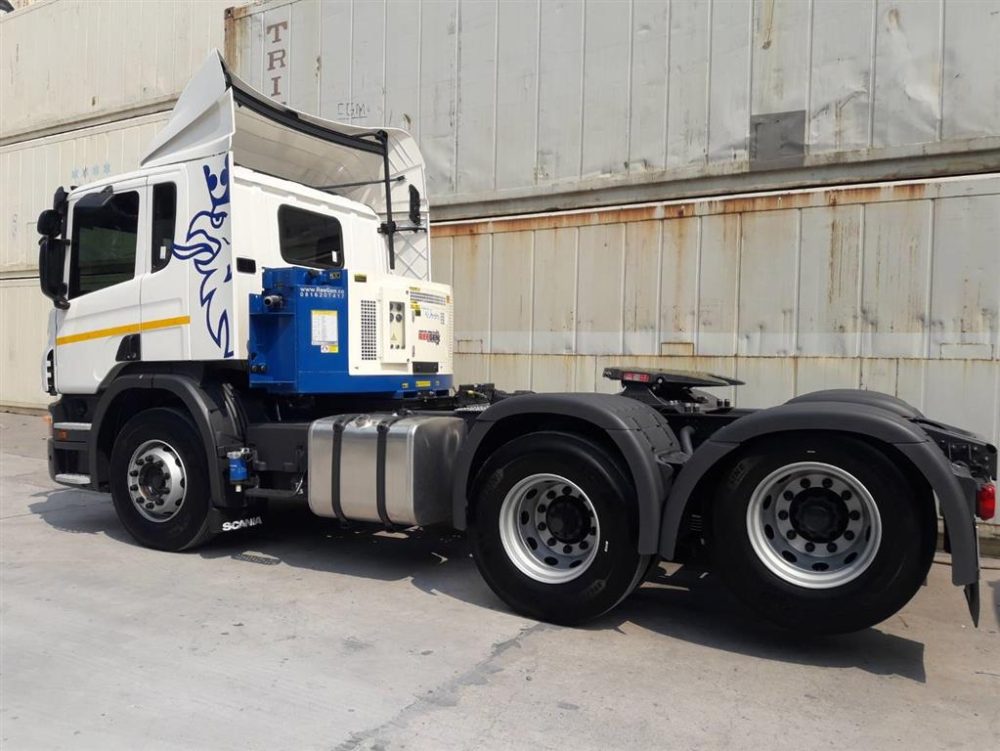 ReeGen Generator with setup on side of truck